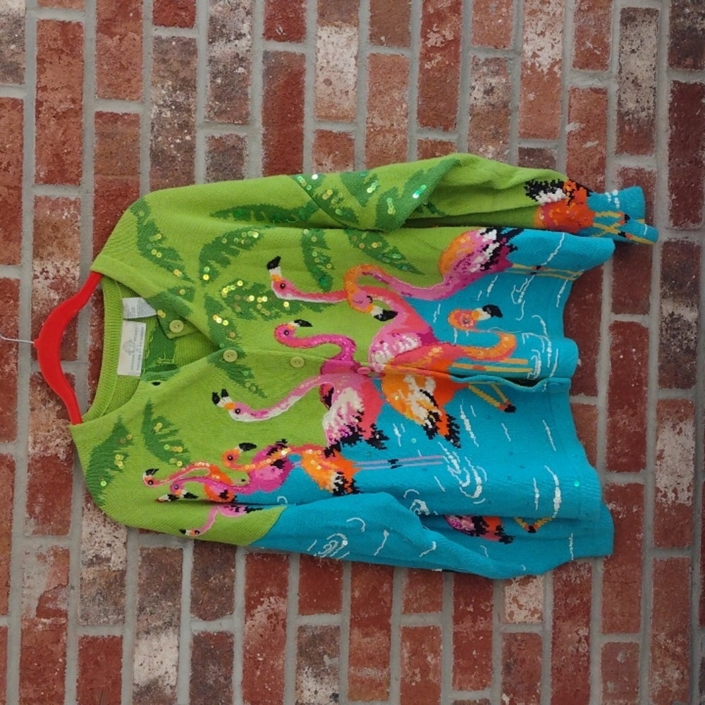 Funk flamingo cardigan XL